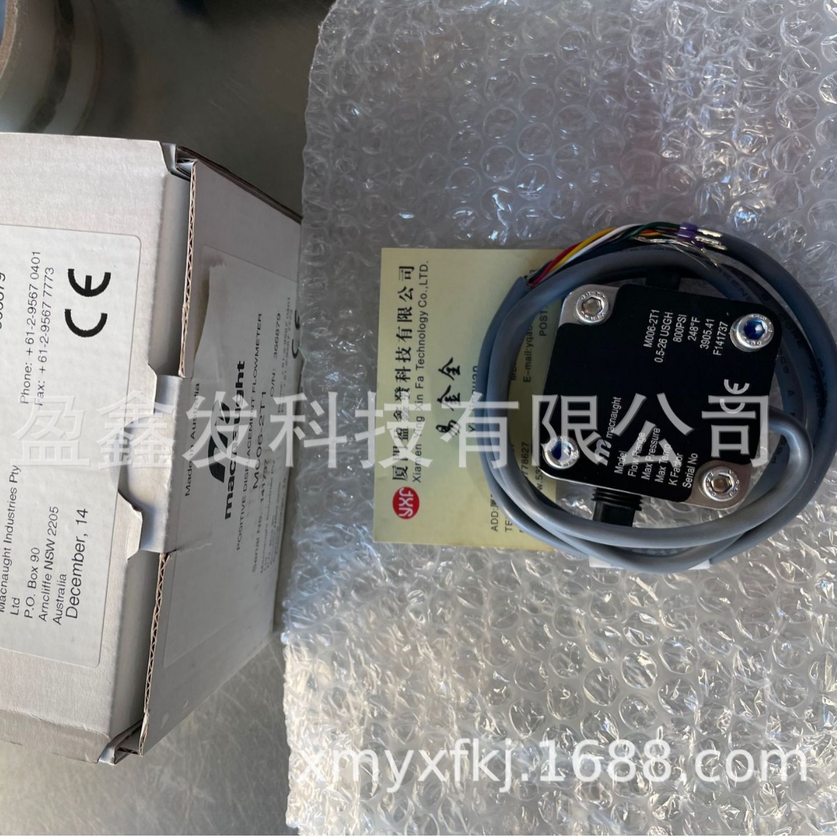 全新现货供应澳洲MACNAUGHT玛乐 流量计M006-2T1原装