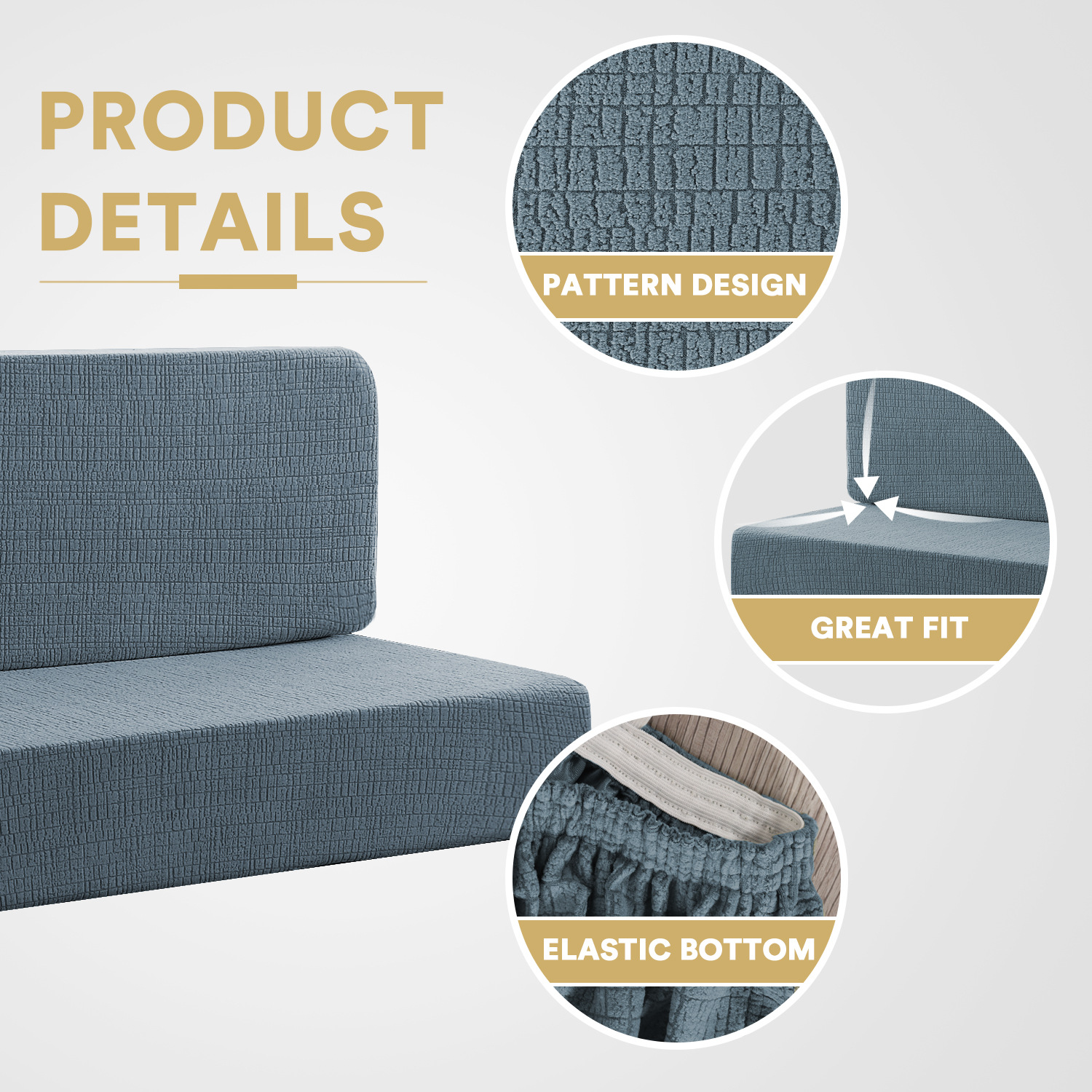 Solid color corn kernel waterproof caravan cover car seat card holder dustproof cushion cover elastic seat cover set