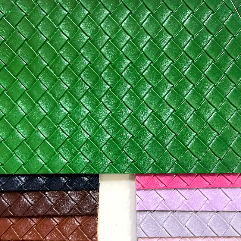 0.8mmPVC小编织纹钱包眼睛盒化妆包箱包服装辅料皮革