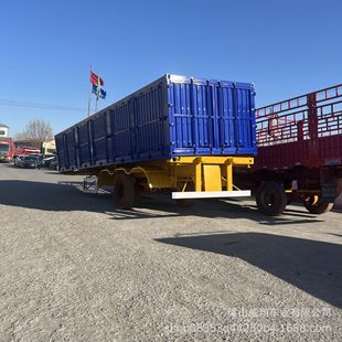 Large Gooseneck Skeleton Type Rollover Semi-Trailer Box-Type Rollover Dump Truck Three-Axle Integrated Box-Type Rear Rollover Dump Customization
