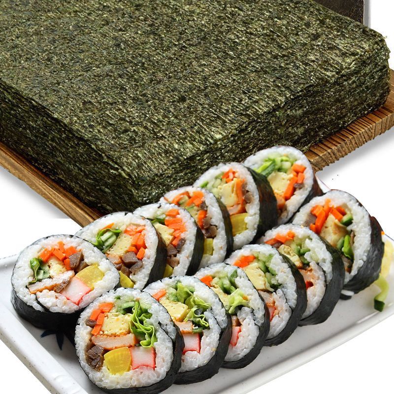 精选寿司海苔大片装50张紫菜片寿司包饭材料食材工具家用批发