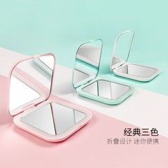 Handheld Foldable Compact Mirror with LED, 3X Magnification, Round Mirror - Manufacturer Supply