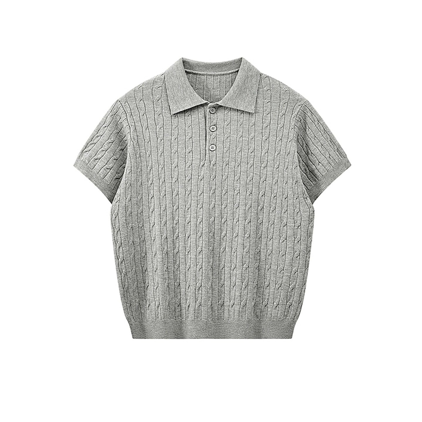 Polo camiseta de punto camiseta de manga corta camiseta de hombre solapa texturas de torsión viejos viento de hielo de verano fábrica transfronteriza al por mayor