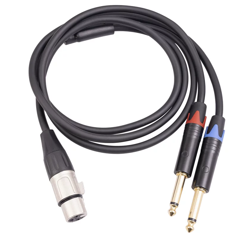 Новые производители покупают оболочку из цинкового сплава, XLR 3PIN Kunnon мама к двойному 6.35 общему аудио кабелю