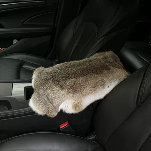 New Car Armrest Box Rabbit Fur Car Armrest Box Plush Trendy Car Genuine Whole Piece Central