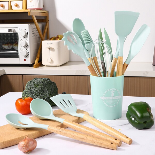 Household wooden handle high temperature resistant kitchenware…