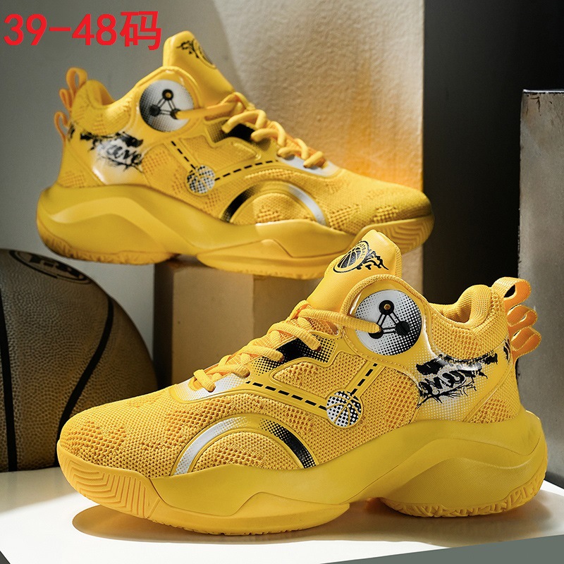 Zapatos de baloncesto de combate super grandes transfronterizos de alta calidad con base de caucho transpirables antideslizantes zapatos deportivos al aire libre juveniles