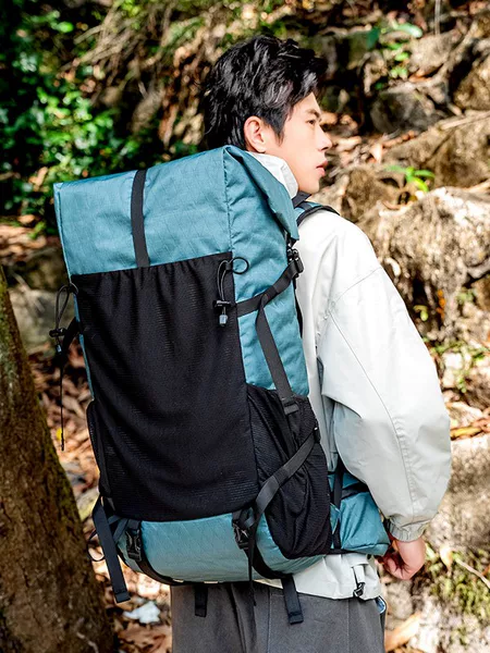 Cross-border Explosions Outdoor Mountaineering Bag 40L Expandable Capacity Travel Lightweight Scratch-resistant Waterproof Roll-up Backpack