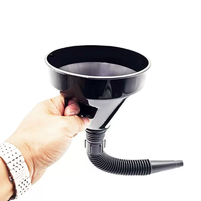 厂家直销汽车摩托车加油塑料漏斗 汽油机油燃油带滤网加厚漏斗