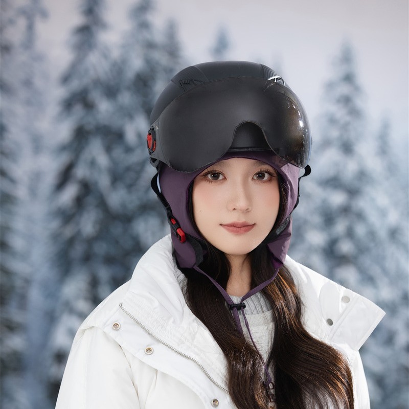 雷锋帽女士冬季加厚保暖护耳帽子户外骑行防寒滑雪加厚帽|undefined