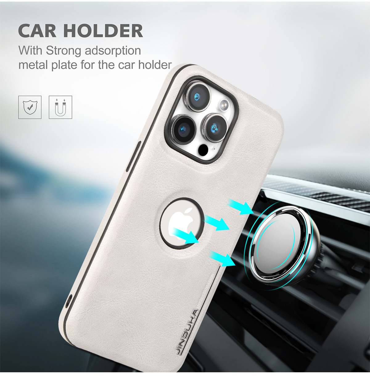 Ốp lưng điện thoại iPhone 16 Pro Max gập bảo vệ toàn diện, hỗ trợ sạc từ tính — Màu đen, Màu xanh lam, Màu đỏ, Màu nâu nhạt chi tiết 7
