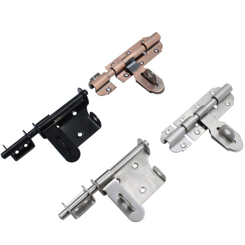 Thickened stainless steel door bolt, exposed bolt, padlockable brushed, large bolt, lock plate, extra large door bull