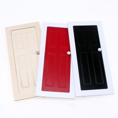 1:12 Doll House  娃娃屋木門 微縮場景 4格素色方門迷你家具模型