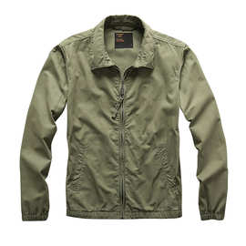 青少年休闲男装秋季男士外套运动夹克男一件上衣潮透气面料长袖