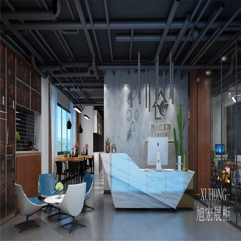 现代美容院吧台美甲店服装店小型柜台公司接待台简约轻奢收银台