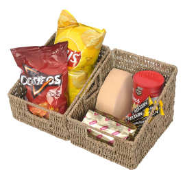 仿藤编织篮藤编篮子收纳筐梯形收纳篮藤编篮子矩形收纳筐厨房用篮