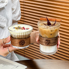 韓国式耐高温ハンギングコーヒーカップ高颜値精致アイスアメリカンラテカップオルガンカップガラス水カップ
