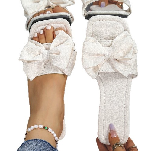 Wish 2025 Large Size Bow Flat Sandals Dropshipping