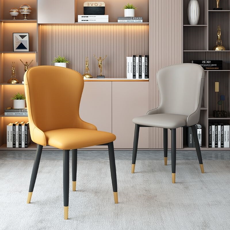 Nordic High-End Light Luxury Dining Chair, Home-Use Backrest Chair, Leisure Hotel Vanity Chair, Reception and Waiting Chair