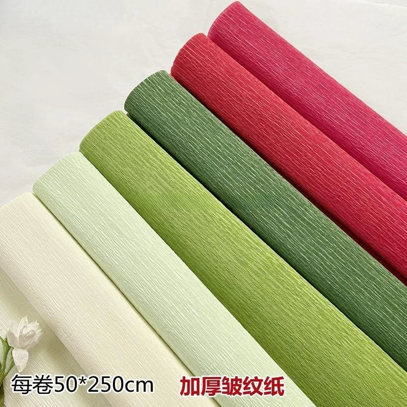 Плиссированная бумага с цветочным рисунком ручной работы, белая многоцветная бумага в рулоне, материал для упаковки цветов, упаковочная бумага для роз, бумажная бумага с рулонным краем, телескопическая красочная бумага