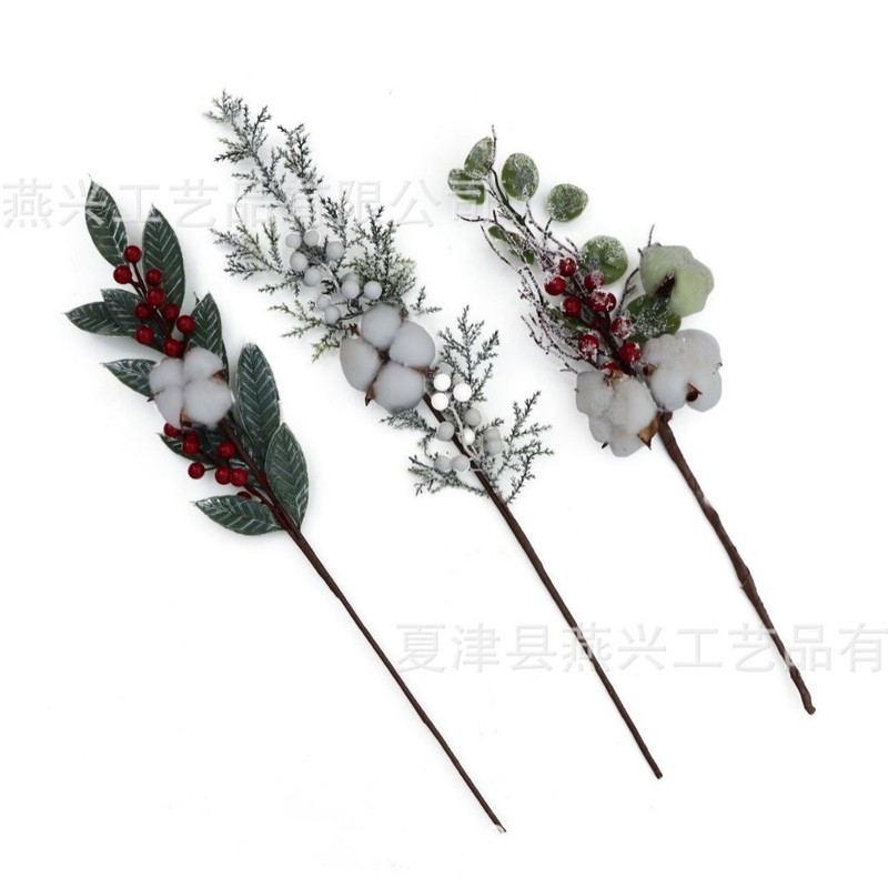 国境を越えて綿花の乾いた花の木綿の枝を供給するクリスマス家庭装飾綿花の枝アマゾンクリスマス綿花の小枝|undefined