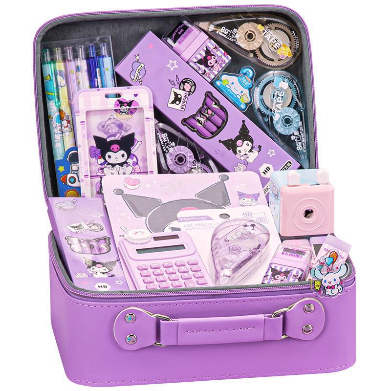 Set de papelería Kuromi con pegatinas, regalo para Día del Niño