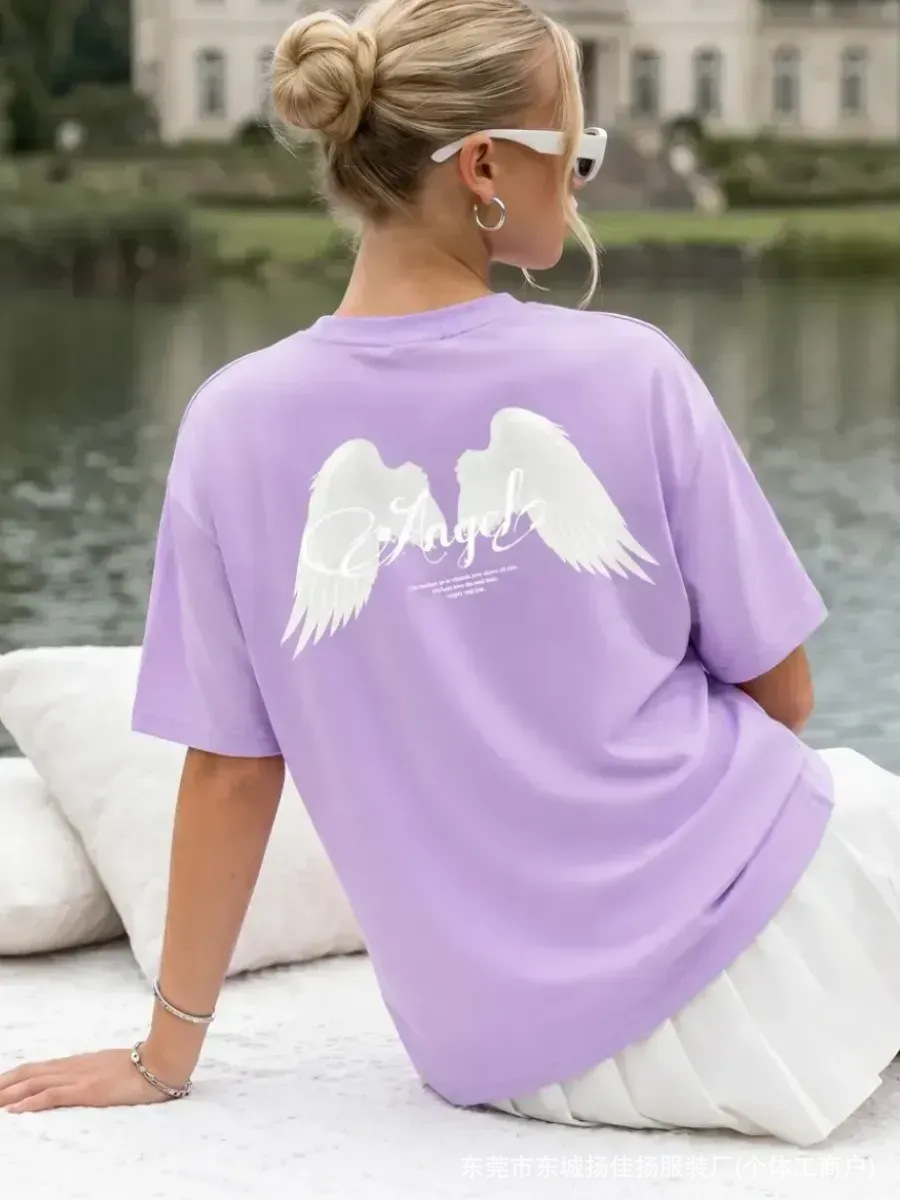 Retro summer cotton design T-shirt