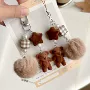冬季可爱书包小动物手机链
