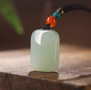 Hotan jade jade jade nothing card small pendant single pendant women's jade pendant jade pendant jade necklace pendant jewelry live delivery