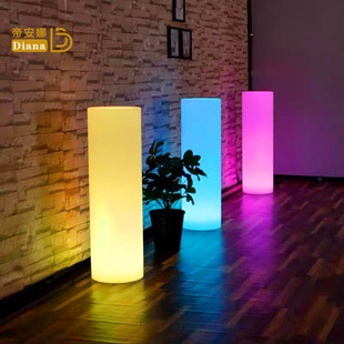 Led Luminous Cylindrical Lamp Outdoor Shopping Mall Display Creative Restaurant Night Table Lamp Villa Courtyard Guide Decorative Lamp
