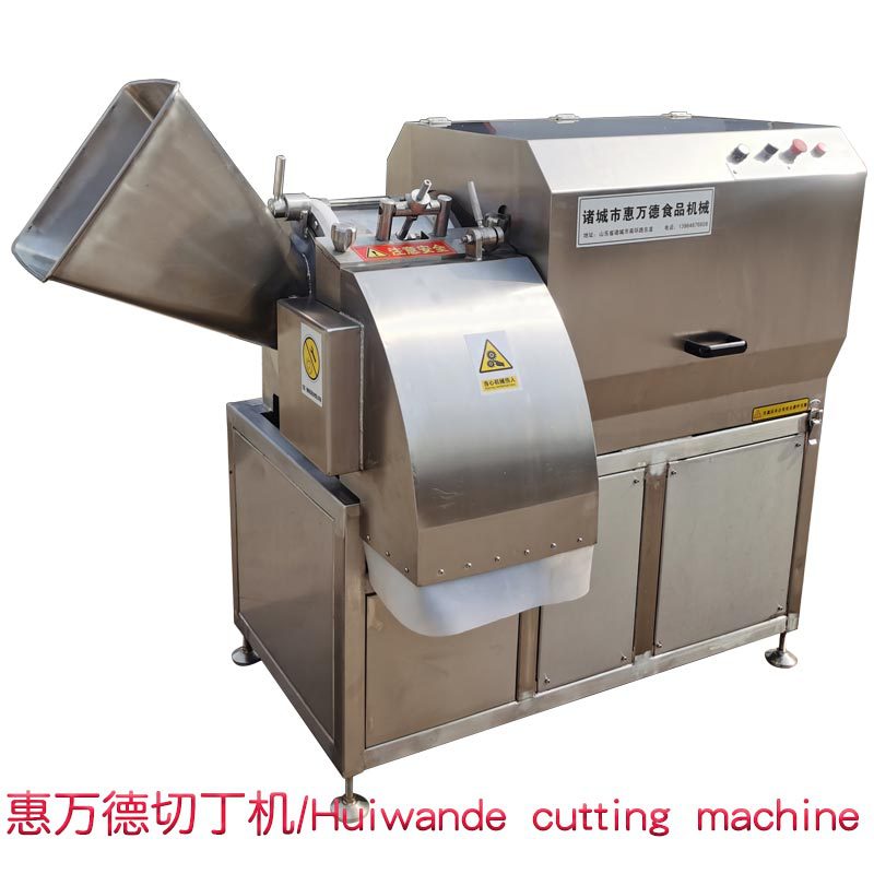 全自动狗粮加工冻猪肉切丁机诸城 连续式三维土豆洋葱切丁机现货