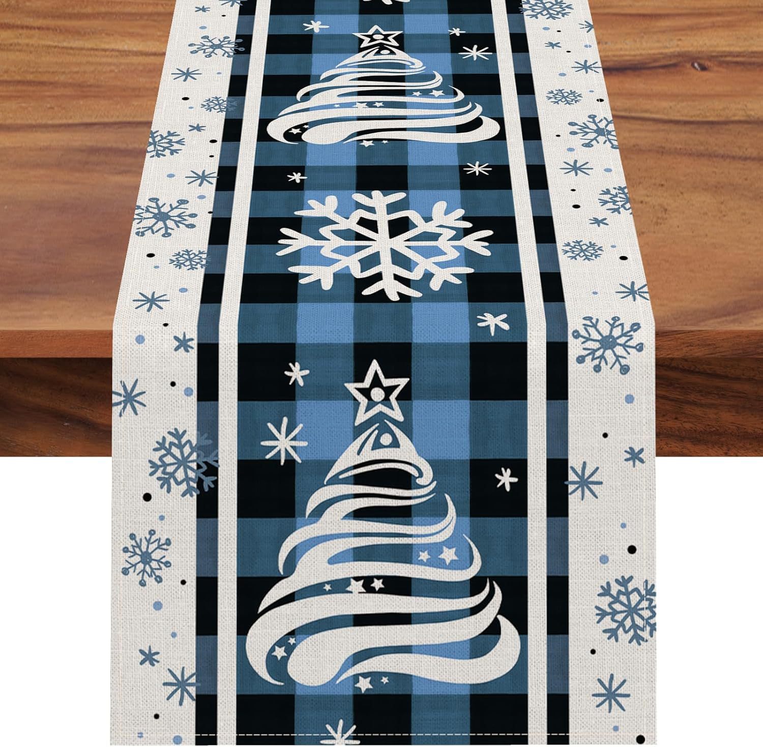 Transfronterizo 2024 Amazon nuevo árbol de Navidad festivales lino tabla bandera tabla de comedor tabla bandera de té image 7