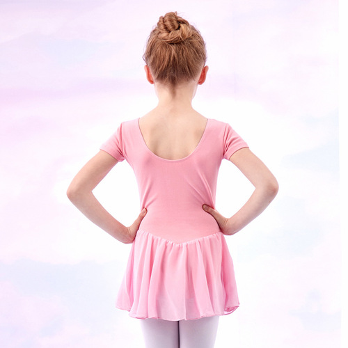 Children's dance clothing, girls' practice clothing, short-sleeved princess gauze skirt, Chinese dance ballet performance clothing, children's dance clothing