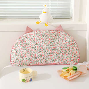 2025 Korean Style Pure Cotton Household Bedding Small Fresh and Cute Cat Ears Full Buckwheat Shell Removable and Washable Pillow