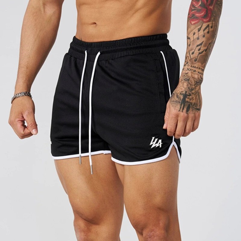 New YOUNGLA American Style Running Casual Sports Mesh Breathable Shorts Muscle Fitness Basketball Quarterer Pants