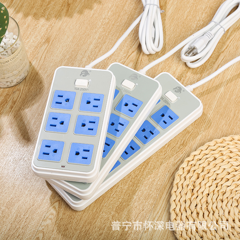 B020 # B021 # USB B022 # enchufe de doble fila poroso de 1,8 metros 110V enchufe de fila de comercio exterior