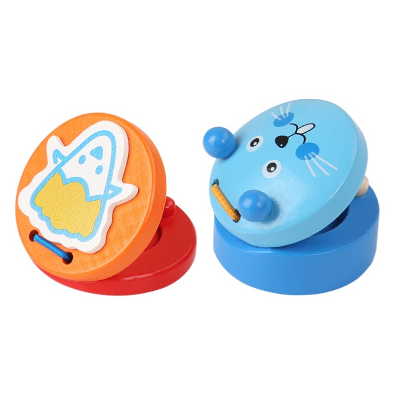 Dibujos animados de madera para niños animal Louver Orff instrumento musical redondo educación de la primera infancia Ilustración instrumento musical educativo tablero