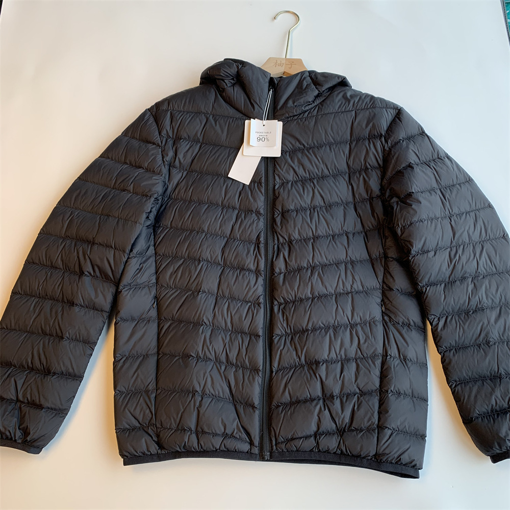 [90 plumón de pato] Chaqueta de plumón con capucha ligera y cálida para hombre 2024 invierno nuevo estilo para hombre con plumón exterior delgado