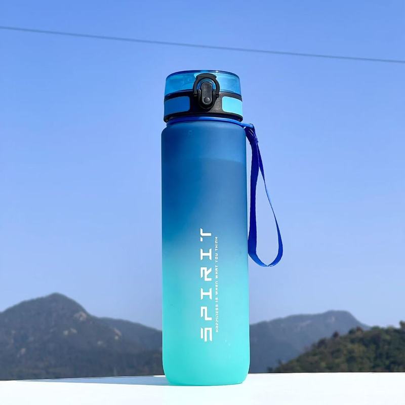 高颜值渐变运动杯1L防漏太空杯大容量带刻度户外健身户外运动水杯|undefined