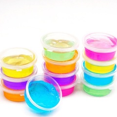 12-color crystal mud, cherry blossom jelly foaming glue box, transparent children's colored mud toy