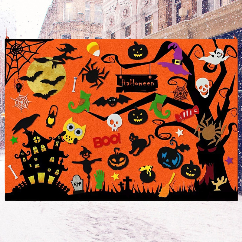 Amazon transfronterizo educación infantil 3DIY estereoscópio felt paquete de juego storyboard aprendizaje tablero impreso dinosaurio al por mayor