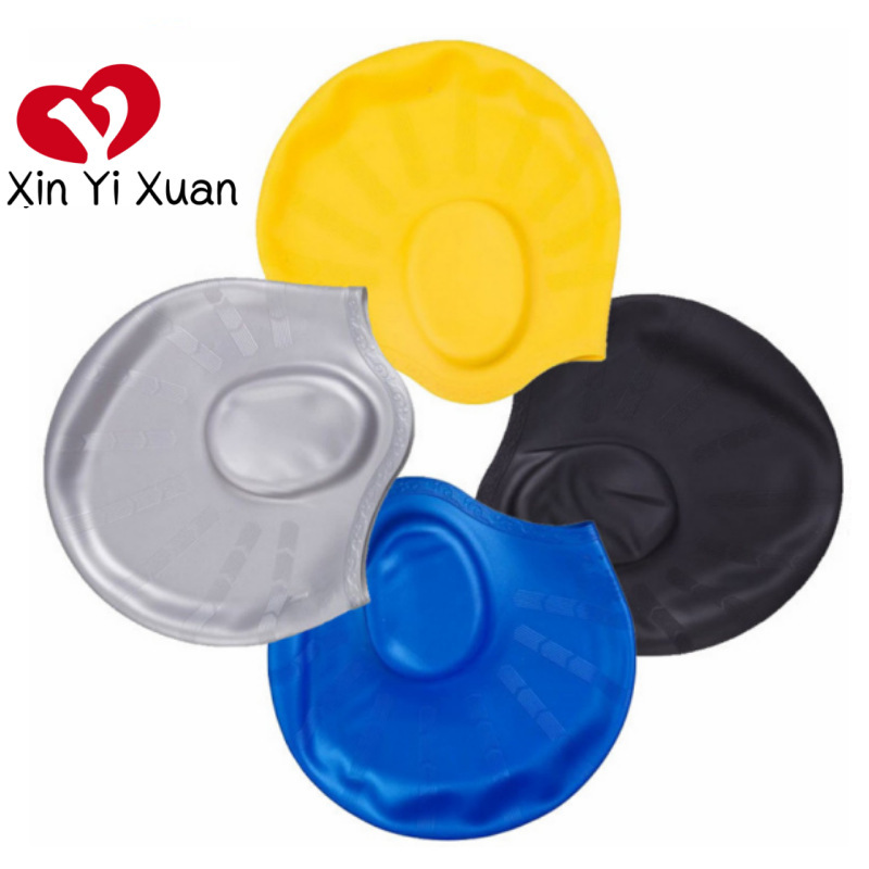 Swimming Cap Silicone Adult Snorkeling Equipment Waterproof Ear Protection Swimming Sports Supplies Men's and Women's Hats Customized