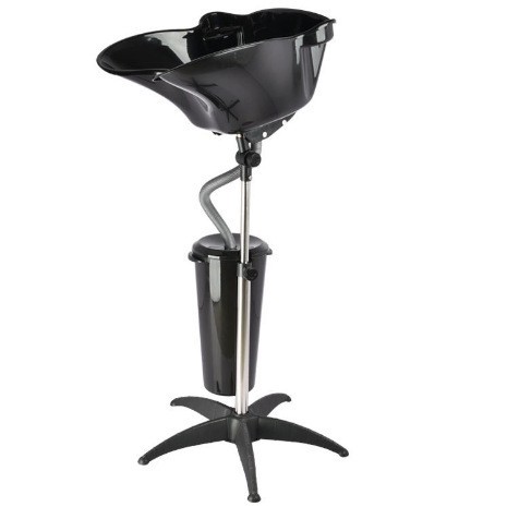 lavabo portátil vertical móvil tipo salón de asiento tipo salón de cabello elevable tipo salón de cabello de lavado ligero con barril móvil
