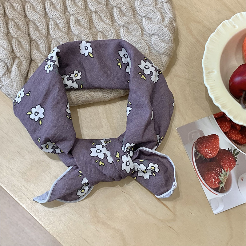 Bufandas de seda de algodón y lino correa de cabello pequeña toalla cuadrada para mujeres primavera y otoño nueva moda coreana bufandas calientes de cuello bufandas