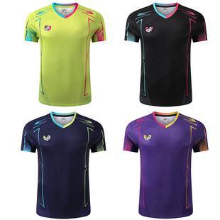 New Table Tennis Uniforms for Men and Women, Quick-Drying Short-Sleeved Student Kidsren's Tops, Women's Training Uniforms, Group Purchase Team Uniforms, Summer 2201
