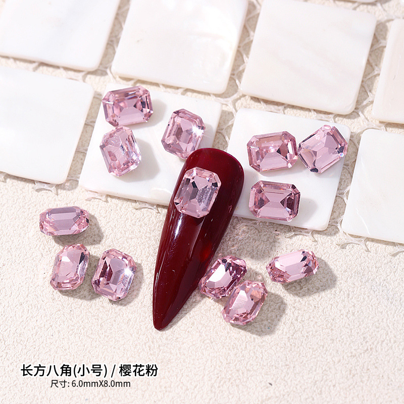 긴 팔각형 6x8mm 싱글