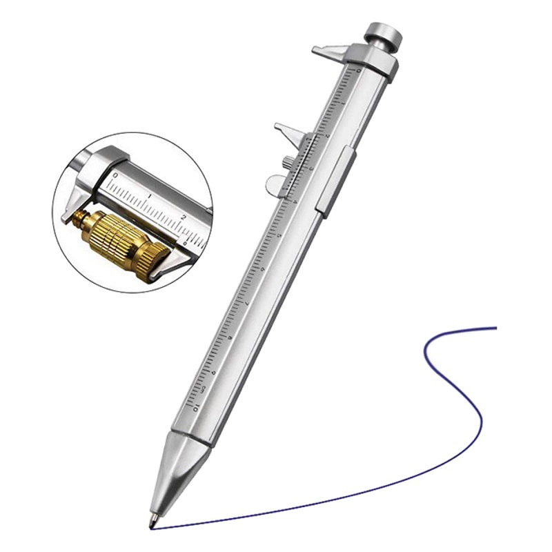 Штангенциркуль типа шариковой ручки-100 мм, можно настроить, рекламный логотип, канцелярские принадлежности для студентов, измерительный инструмент