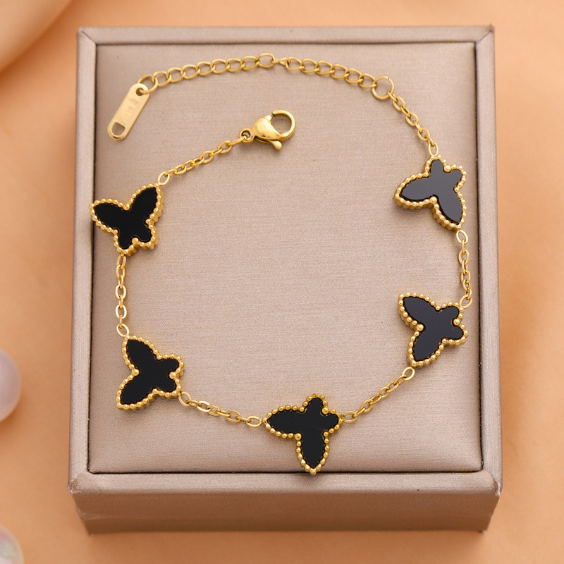 Ventas transfronterizas calientes nuevas pulseras de acero de titanio personalidad femenina de alto nivel diseño ligero de lujo moda temperamento versátil joyería de acero de titanio image 57