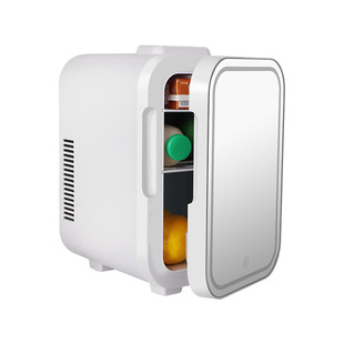 8 liter makeup mirror with light car refrigerator home car dual-use mini refrigerated portable super fast Heating Refrigeration