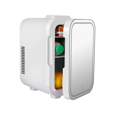 8 liter makeup mirror with light car refrigerator home car dual-use mini refrigerated portable super fast Heating Refrigeration (Soyuducular)